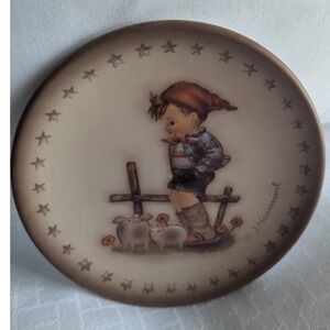 Goebel Hummel Farm Boy Miniature Plate 1989 Motif Hum 989 Germany 3.125in